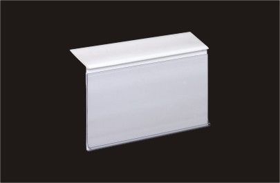 الأبيض PVC الجرف قناة بطاقة الثمن حامل لرفوف، 40MM تسمية الطول