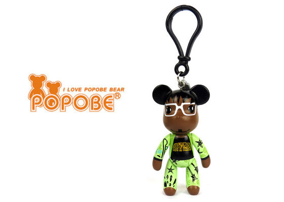 صديقة للبيئة 3 بوصة POPOBE الدب سلسلة المفاتيح الأبيض المغني حقيبة اكسسوارات