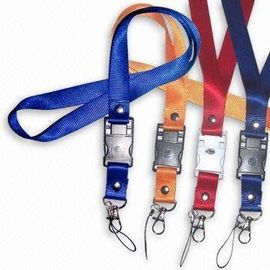 الحبل البلاستيك / البوليستر ذاكرة فلاش USB مع شعار مخصص الطباعة